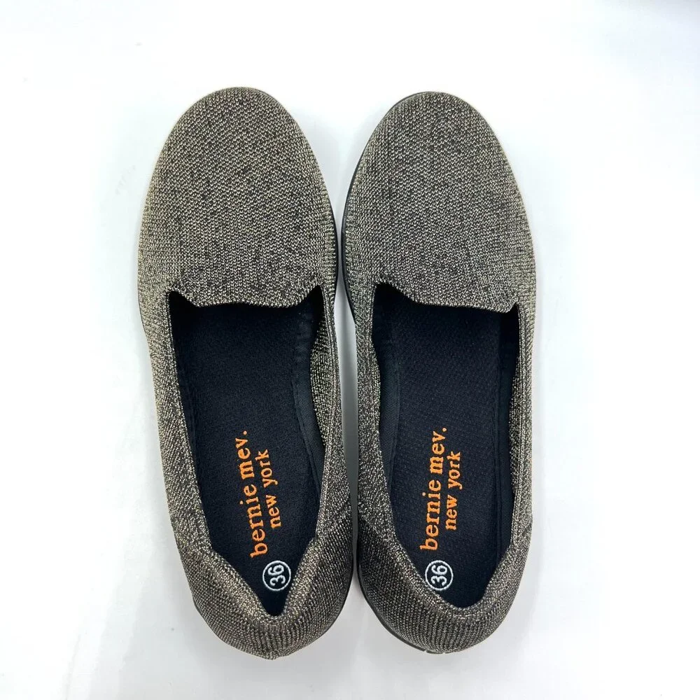 Bernie Mev Womens Size 36 EU 5 - 5.5 US Petra Bronze Flats Loafers Shoes‎